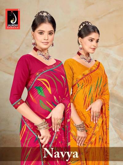 NAVYA BY JALNIDHI SAREE HEAVY WEIGHTLESS PRINTED SAREE WHOLESALER IN SURAT